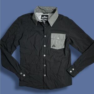 Strafe Outerwear Alpha Shirt Jacket Caviar/Smoked Pearl Polartec Alpha S Flaw*